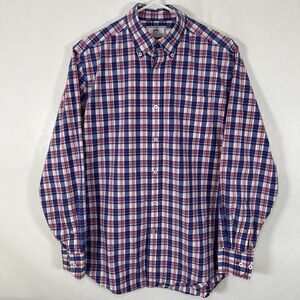 Southern Tide Classic Fit Button Down Shirt Mens Size Medium Blue Pink Plaid LS